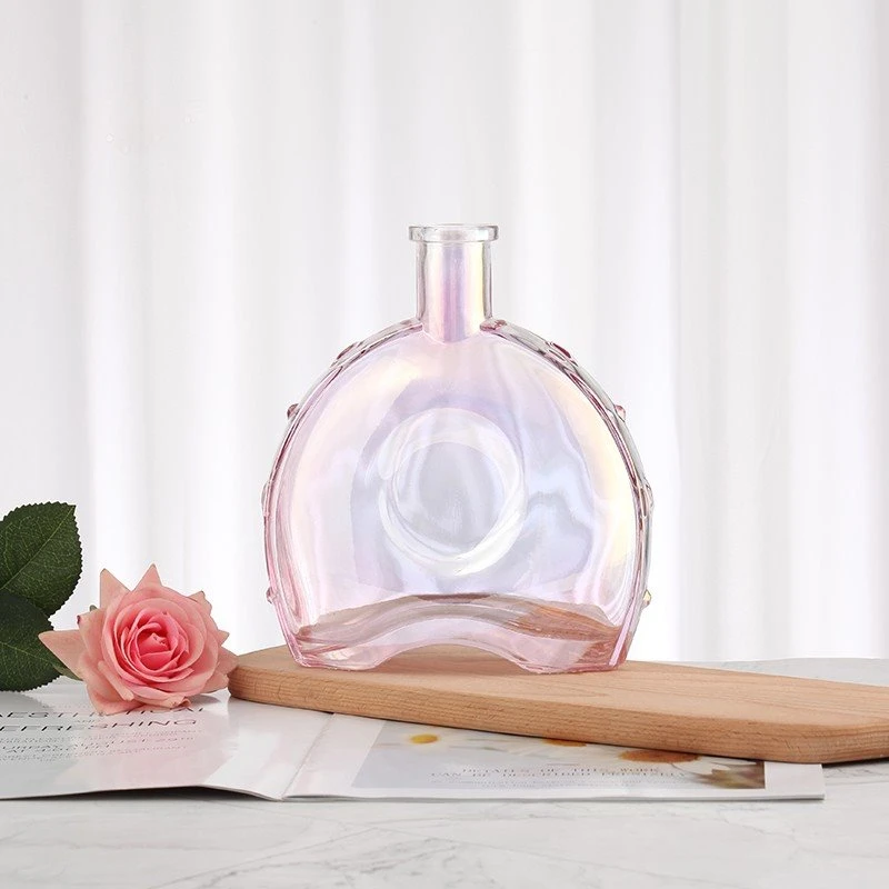 coloured glass wine bottles